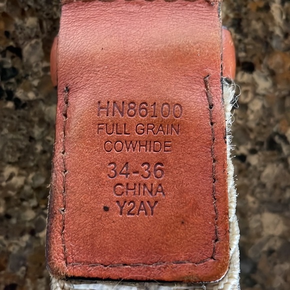 PENGUIN Men's Braided Golf Stretch Belt Tan with Leather Buckle Tab Size 34 36 - Picture 9 of 9